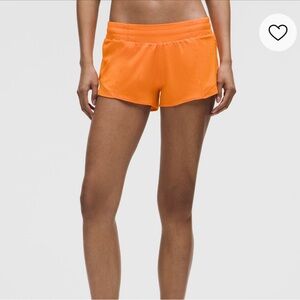 Lululemon hotty hot shorts neon orange